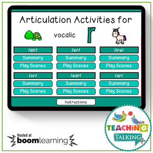Teaching Talking BOOM Cards BOOM Cards - Articulation Activities for Vocalic /R/