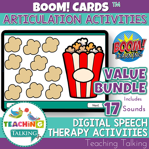 Teaching Talking BOOM Cards BOOM Cards - Articulation Activities Value Bundle for Speech Therapy