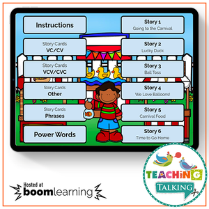 Teaching Talking BOOM Cards BOOM Cards - Carnival Theme Apraxia Activities