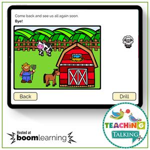 Teaching Talking BOOM Cards BOOM Cards - Farm Theme Apraxia Activities