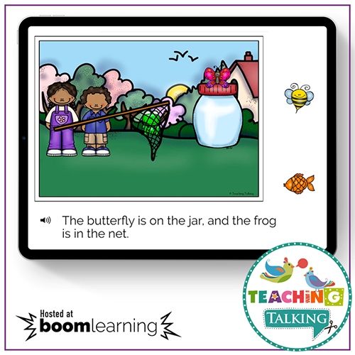 Teaching Talking BOOM Cards BOOM Cards - Following Multi-Step Directions with Prepositions