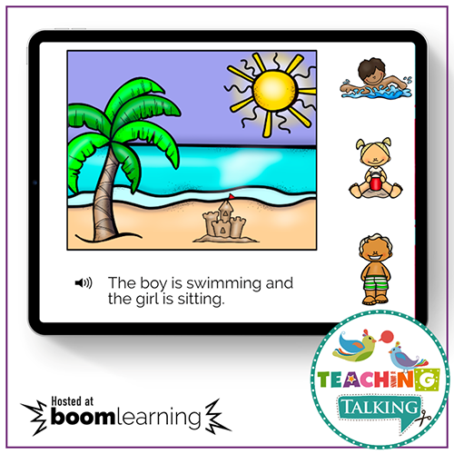 Teaching Talking BOOM Cards BOOM Cards - Following Multi-Step Directions with Verbs