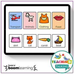 Teaching Talking BOOM Cards BOOM Cards - Sorting Early Nouns by Category