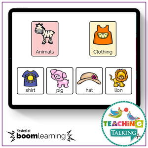 Teaching Talking BOOM Cards BOOM Cards - Sorting Early Nouns by Category