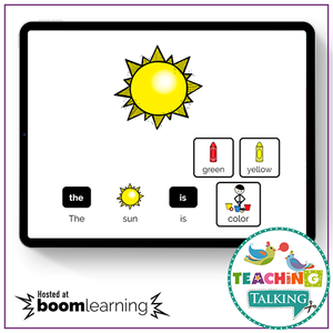 Teaching Talking BOOM Cards BOOM Cards - Sorting Early Nouns by Color