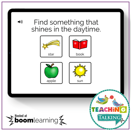 Teaching Talking BOOM Cards BOOM Cards - Understanding Early Nouns by Function