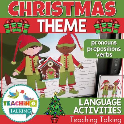 Teaching Talking Christmas Preschool Language Activities for Speech Therapy