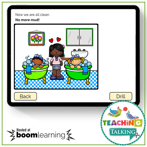 Teaching Talking Printable Apraxia of Speech Activities Bath Time Pack and BOOM! Cards