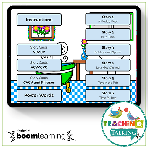 Apraxia of Speech Activities Bath Time Pack and BOOM! Cards - Teaching ...