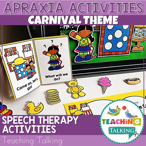 Teaching Talking Printable Apraxia of Speech Activities Carnival Pack