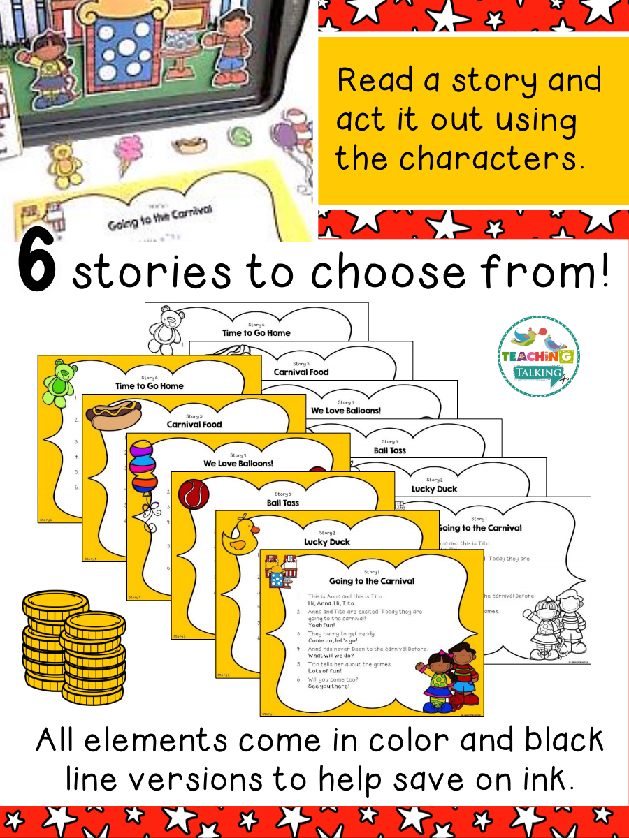 Teaching Talking Printable Apraxia of Speech Activities Carnival Pack