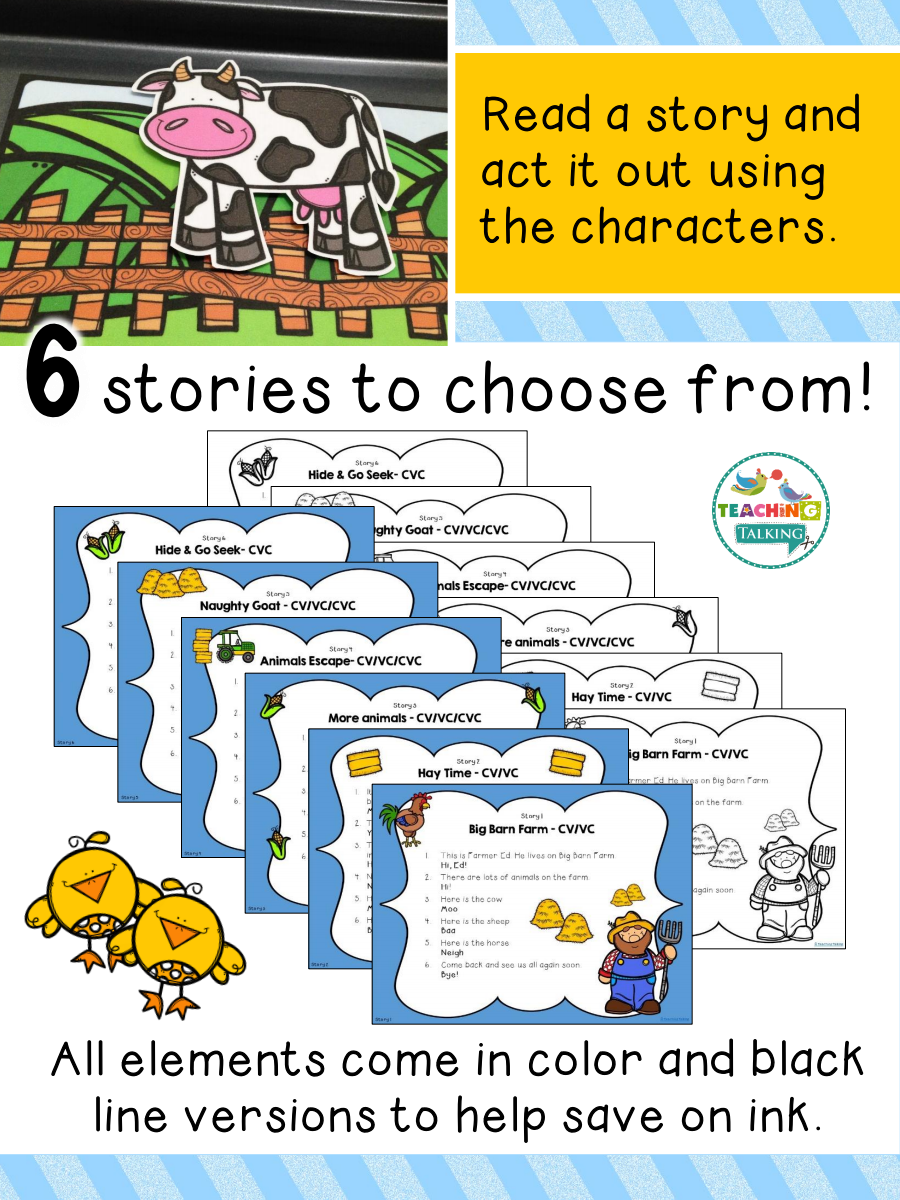 Teaching Talking Printable Apraxia of Speech Activities Farm Pack and BOOM! Cards