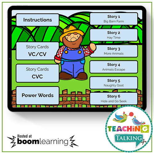 Teaching Talking Printable Apraxia of Speech Activities Farm Pack and BOOM! Cards