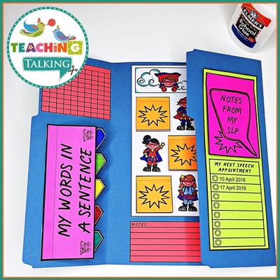 Teaching Talking Printable Apraxia of Speech Activities for Speech Therapy Notebooks