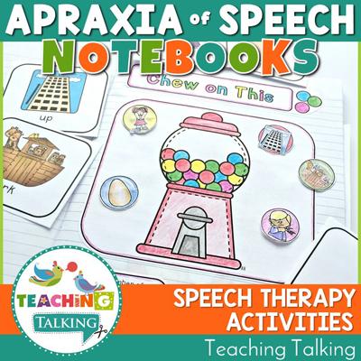 Apraxia of Speech Activities for Speech Therapy Notebooks