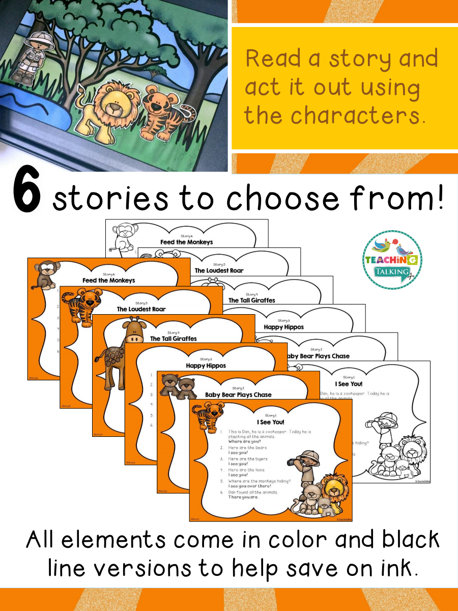 Teaching Talking Printable Apraxia of Speech Activities Zoo Pack and BOOM! Cards