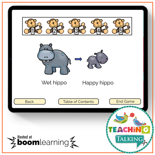 Teaching Talking Printable Apraxia of Speech Activities Zoo Pack and BOOM! Cards