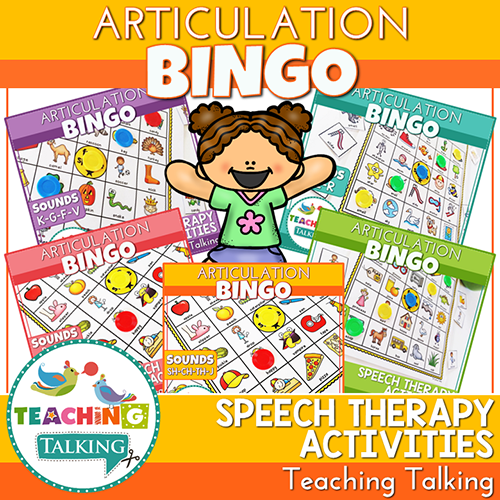 Teaching Talking Printable Articulation BINGO for Speech Therapy Value Bundle