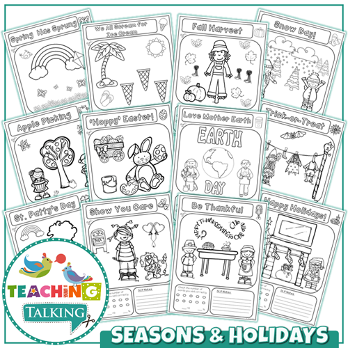 Teaching Talking Printable Articulation Notebooks for K-G-F-V