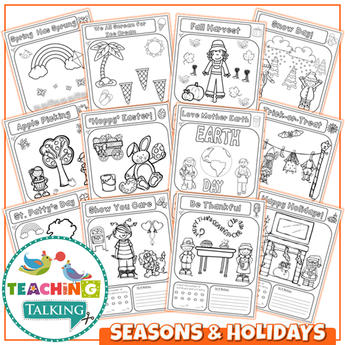 Teaching Talking Printable Articulation Notebooks for P-B-T-D-M-N-H-W