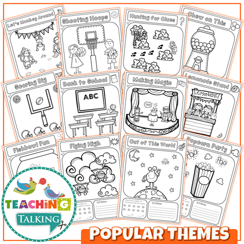 Teaching Talking Printable Articulation Notebooks for P-B-T-D-M-N-H-W