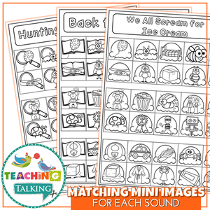 Teaching Talking Printable Articulation Notebooks for P-B-T-D-M-N-H-W