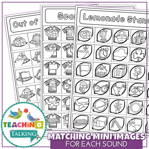 Teaching Talking Printable Articulation Notebooks for S-L-R-Blends and Clusters