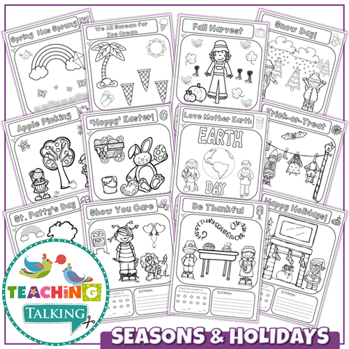 Teaching Talking Printable Articulation Notebooks for S-L-R-Blends and Clusters