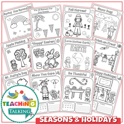 Teaching Talking Printable Articulation Notebooks for S-Z-L-R