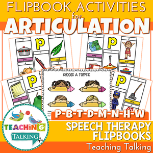 Teaching Talking Printable Articulation "Take Home" Flip Books - Early Sounds