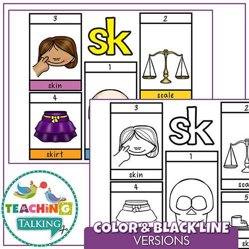 Teaching Talking Printable Articulation "Take Home" Flip Books - S, L, & R BLENDS