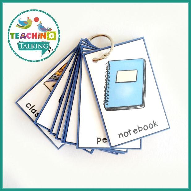 Teaching Talking Printable Back to School Vocabulary Activities