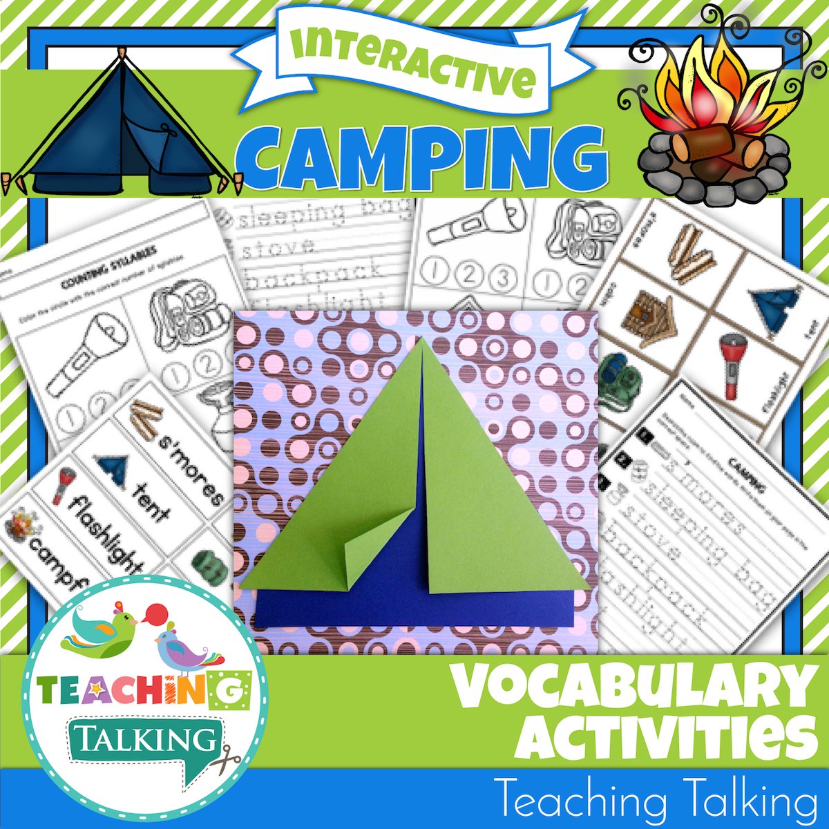 Teaching Talking Printable Camping Vocabulary Activities