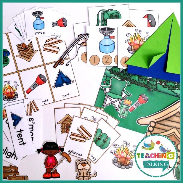Teaching Talking Printable Camping Vocabulary Activities