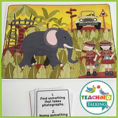 Teaching Talking Printable CCSS Aligned Vocabulary for First Grade - Jungle Theme