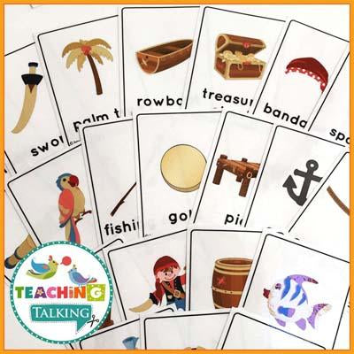 Teaching Talking Printable CCSS Aligned Vocabulary for Second Grade - Pirate Theme