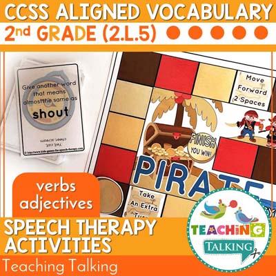 Teaching Talking Printable CCSS Aligned Vocabulary for Second Grade - Pirate Theme