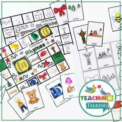 Teaching Talking Printable Christmas Speech Therapy Activities Value Bundle