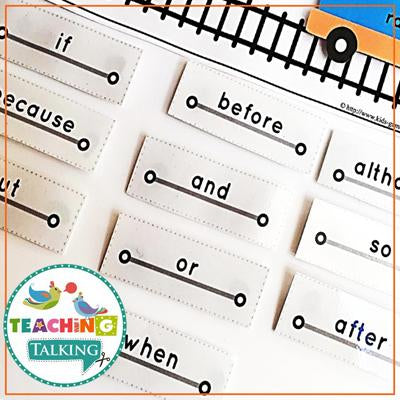 Teaching Talking Printable Conjunctions Train Worksheet Activity