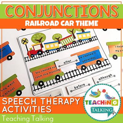 Teaching Talking Printable Conjunctions Train Worksheet Activity
