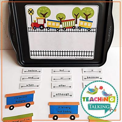 Teaching Talking Printable Conjunctions Train Worksheet Activity