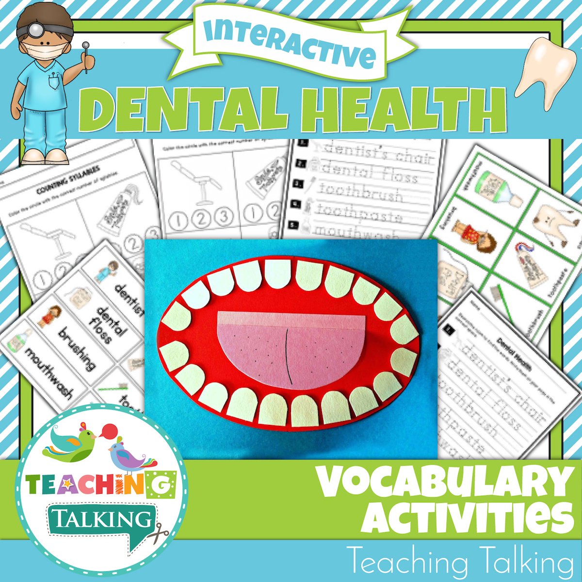Teaching Talking Printable Dental Health Vocabulary Activities
