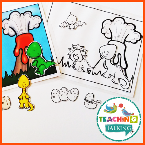 Teaching Talking Printable Dinosaur Vocabulary Activities