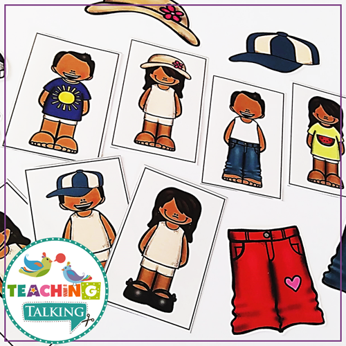 Teaching Talking Printable Dress Up Dolls Speech Therapy Activities for Preschool
