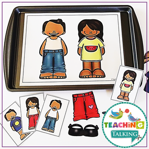 Teaching Talking Printable Dress Up Dolls Speech Therapy Activities for Preschool
