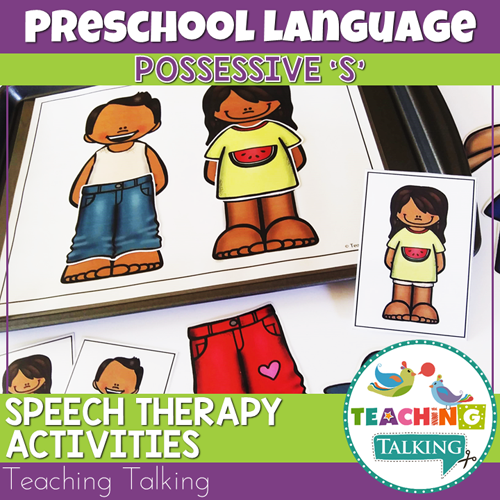 Dress Up Dolls Speech Therapy Activities for Preschool