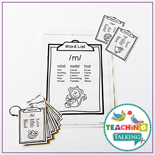 Teaching Talking Printable Everyday Articulation Activities for Speech Therapy