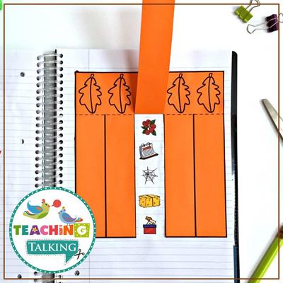 Teaching Talking Printable Fall Articulation Activities for Notebooks