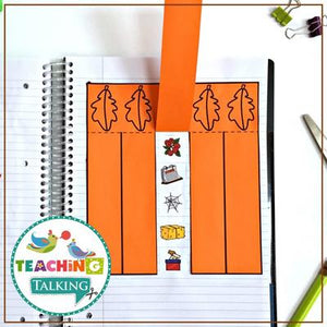 Teaching Talking Printable Fall Articulation Activities for Notebooks
