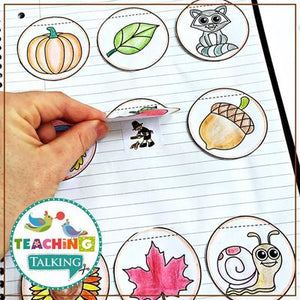 Teaching Talking Printable Fall Articulation Activities for Notebooks